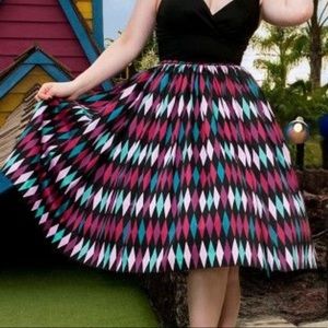 Pinup girl clothing Harlequin Full Skirt